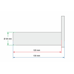 3008001LG Svornjak bez podmazivanja 36x130 mm MBB Palfinger